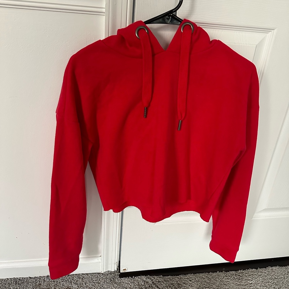 Cropped Red Sweatshirt